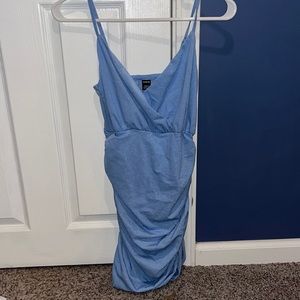 Light blue rouged dress